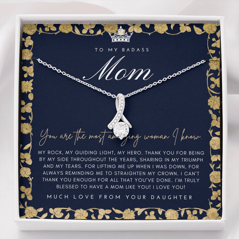 ALLURING BEAUTY necklace | Badass Mom Gift | To My Badass Mom Necklace | Mother’s Day Gift | Daughter to Mom Gift | Gift from Daughter to Mom on Wedding Day | Mom gift