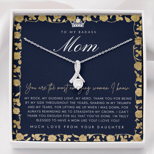 ALLURING BEAUTY necklace | Badass Mom Gift | To My Badass Mom Necklace | Mother’s Day Gift | Daughter to Mom Gift | Gift from Daughter to Mom on Wedding Day | Mom gift