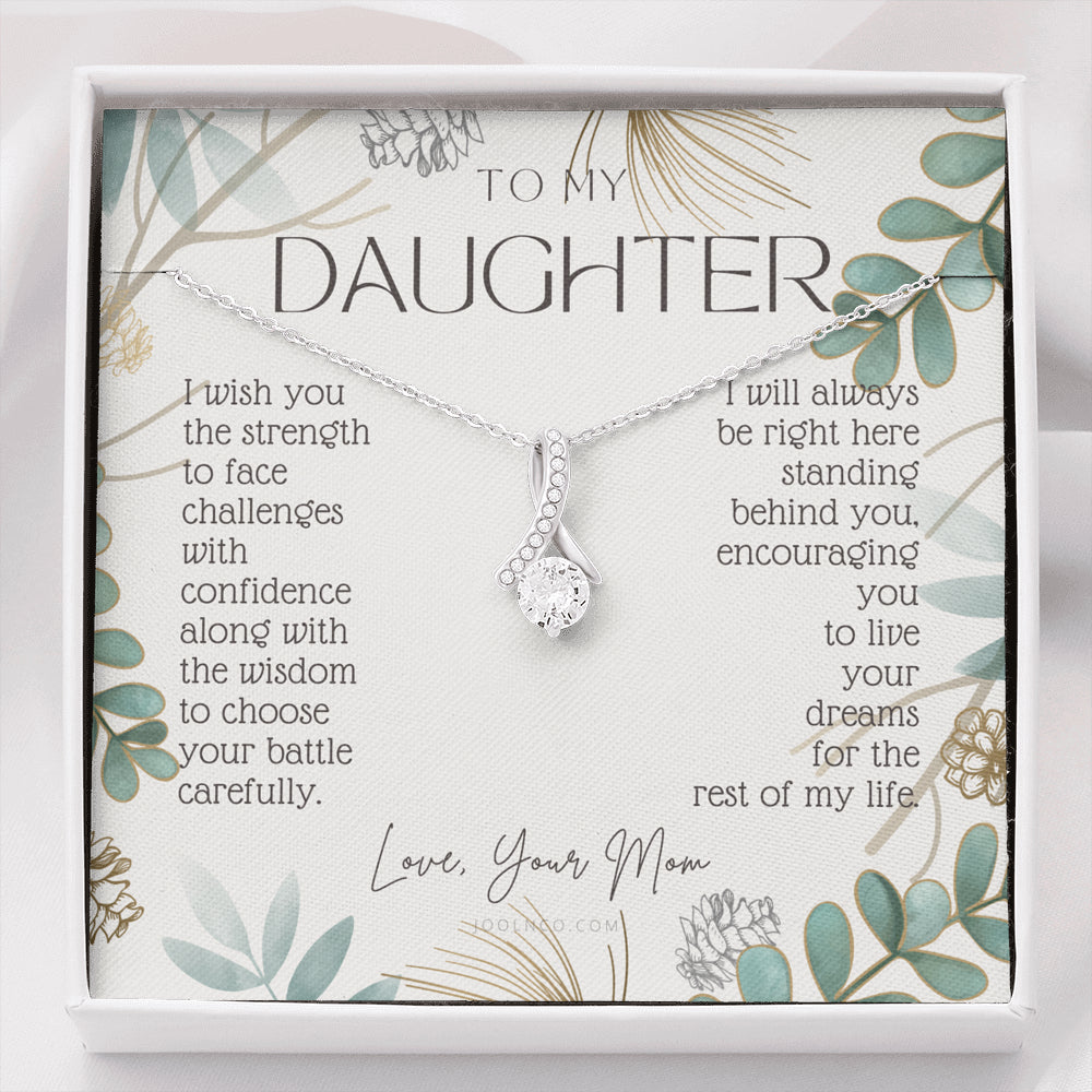 ALLURING BEAUTY Necklace, To My Daughter, Live Your Dreams, Gift for Daughter from Mom, Daughter Birthday, Graduation, Christmas Present