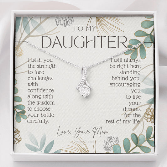ALLURING BEAUTY Necklace, To My Daughter, Live Your Dreams, Gift for Daughter from Mom, Daughter Birthday, Graduation, Christmas Present