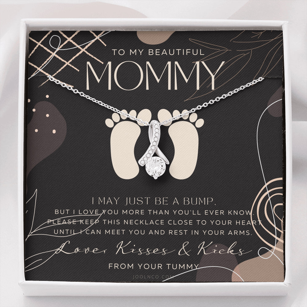 Mom to be gift | New Mommy Gift Necklace | Pregnant Wife Gift | I May Just Be A Bump But I Love You | To mummy from bump | To Mommy to be