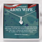 Army Wife Gift, Military Gift Wife, To The Best Army Wife In The World, Army Jewelry, Deployment Necklace, Deployment Gift, Gift for Army Wife