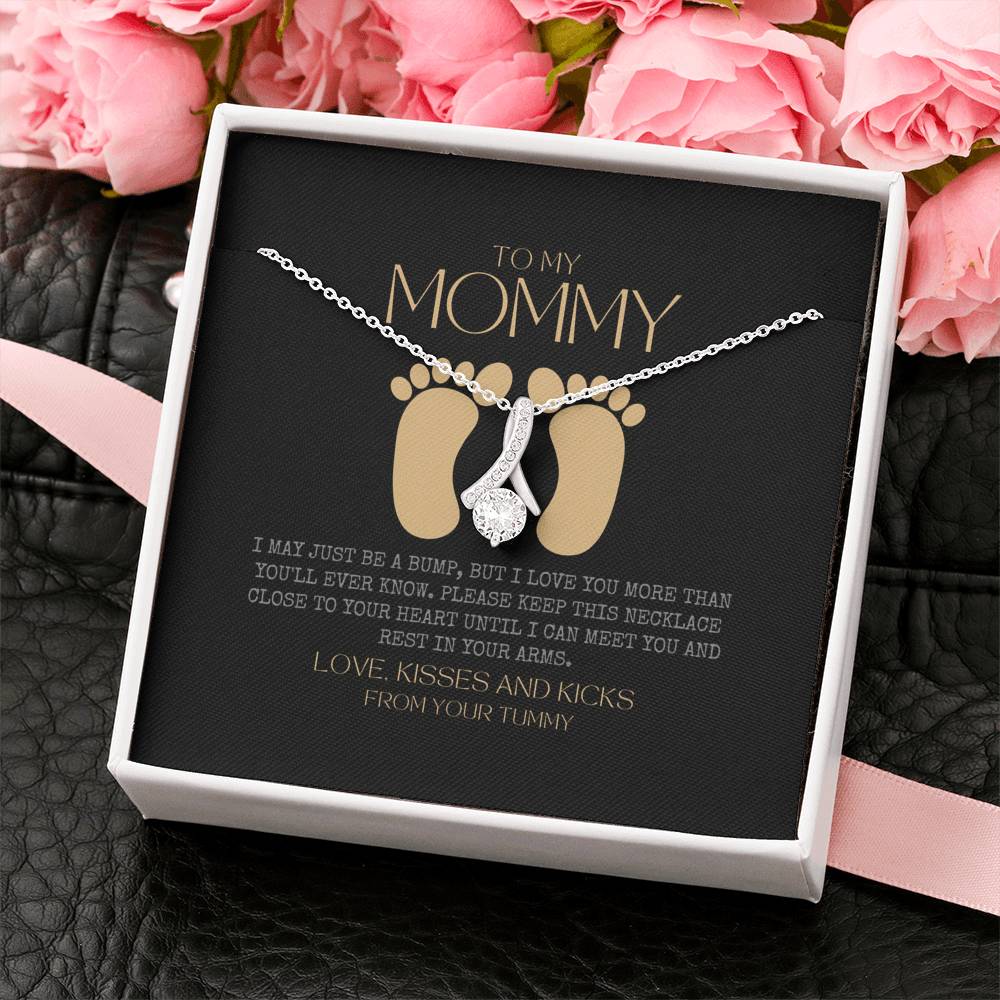Baby shower gift | New Mommy Necklace | Pregnant Wife Gift | To My Mommy | I May Just Be A Bump But I Love You More Than You Ever Know | To mummy from bump | To Mommy to be | Pregnancy Gift for First Time Mom | New Mom in Hospital | Gift for Pregnant Wife