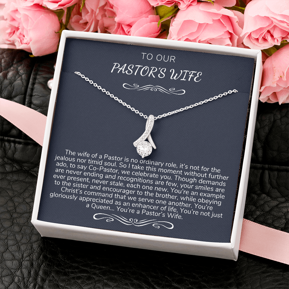 Pastor's Wife Appreciation Gift Necklace, Bible Study Gift, Christmas Present For Pastor's Wife, Best Preacher Wife Gift, Priest Wife Gift