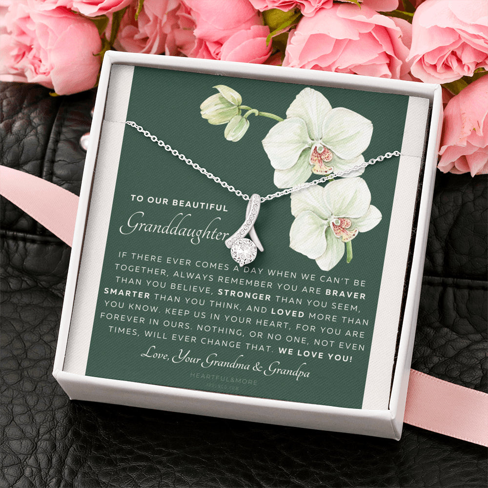 ALLURING BEAUTY Necklace, Gift for Granddaughter from Grandma & Grandpa, To Our Granddaughter, Live Your Dreams, Birthday, Graduation, Christmas