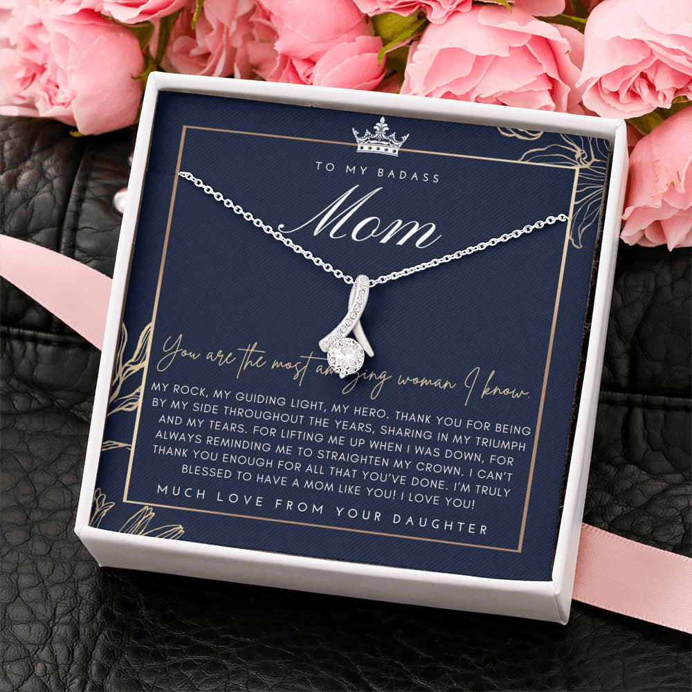 ALLURING BEAUTY necklace | Badass Mom Gift | To My Badass Mom Necklace | Mother’s Day Gift | Daughter to Mom Gift | Gift from Daughter to Mom on Wedding Day | Mom gift