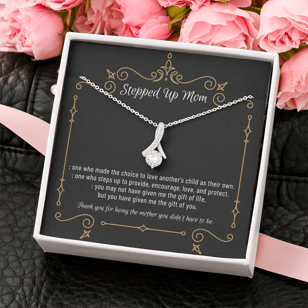 Stepmom Necklace, Stepmom Birthday Gift Idea, Meaningful Stepmom Gift, Thank You Stepmom, Unbiological Mom Gift, Bonus Mom Necklace