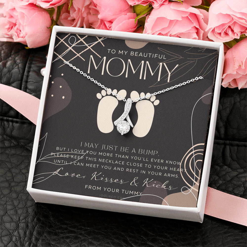 Mom to be gift | New Mommy Gift Necklace | Pregnant Wife Gift | I May Just Be A Bump But I Love You | To mummy from bump | To Mommy to be