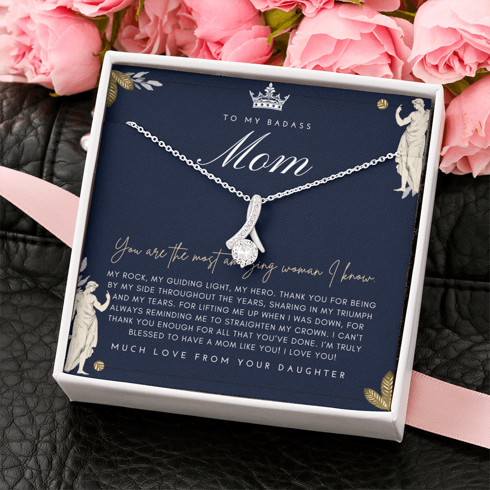 ALLURING BEAUTY necklace | Badass Mom Gift | To My Badass Mom Necklace | Mother’s Day Gift | Daughter to Mom Gift | Gift from Daughter to Mom on Wedding Day | Mom gift
