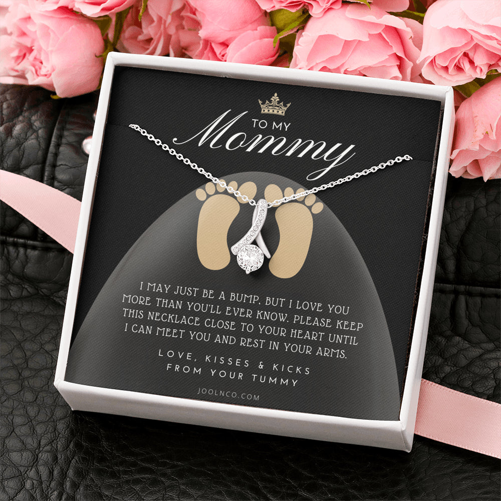 Mom to be gift | New Mommy Gift Necklace | Pregnant Wife Gift | I May Just Be A Bump But I Love You | To mummy from bump | To Mommy to be