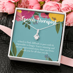 Speech Therapist Gift, Amazing Speech Therapist Gift Necklace, Language Pathologist, Gift for Speech Pathologist