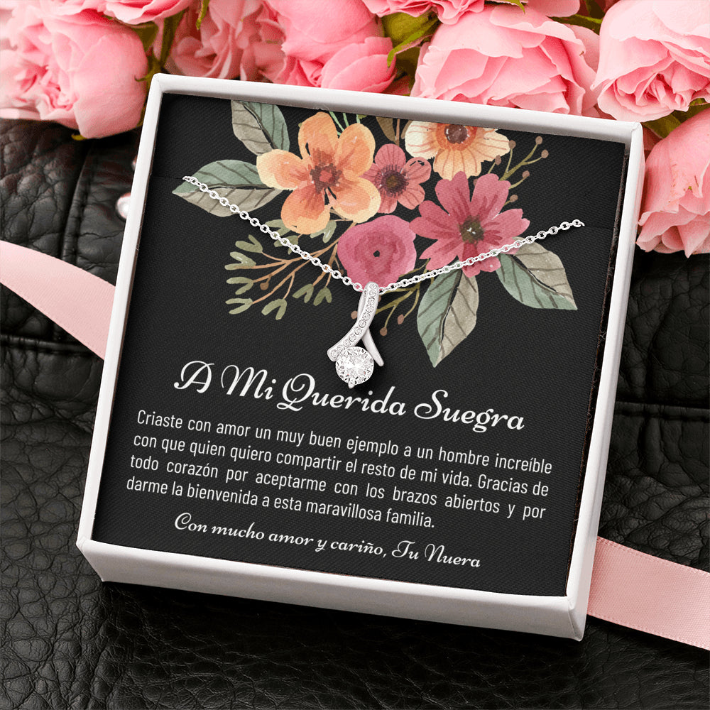 Suegra Gift, Suegra Necklace, spanish mom in law, mom in law gift, suegra necklace gift, suegra, Nuera A Suegra, from daughter in law, spanish wedding, Mi Suegra, Para Mi Suegra, suegra jewelry, Spanish wedding gift