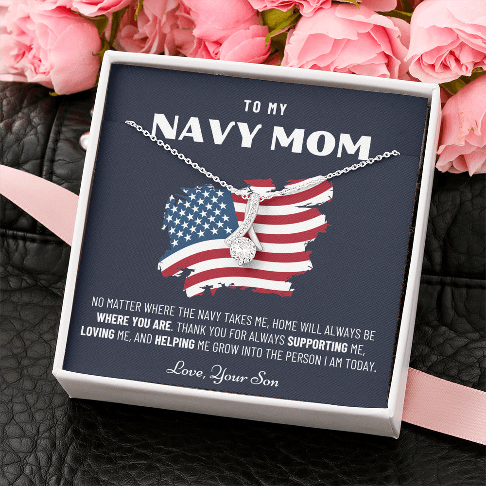 Military Mom Gift, Navy Mom Mothers Day, Navy Mom Gift, Deployment Gift, Navy Mom Necklace from Son, Military, Deploy Gift, Best Navy Mom