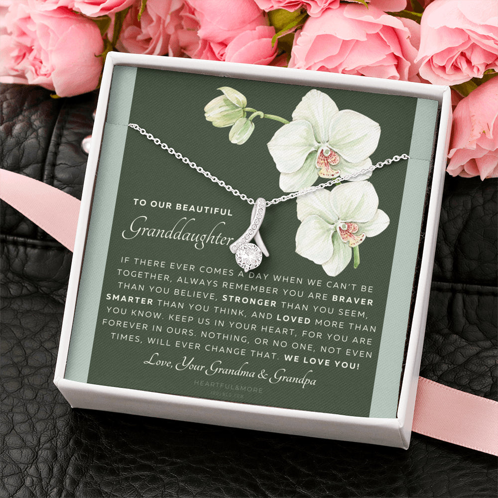 ALLURING BEAUTY Necklace, Gift for Granddaughter from Grandma & Grandpa, To Our Granddaughter, Live Your Dreams, Birthday, Graduation, Christmas