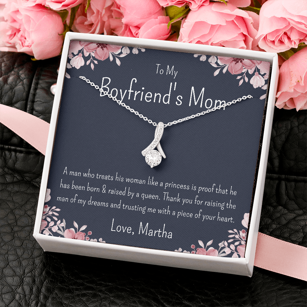 Boyfriend's Mom Gift, Birthday Gift For Boyfriend's Mom, Boyfriend Family, Boyfriends Mom Birthday Necklace Gift