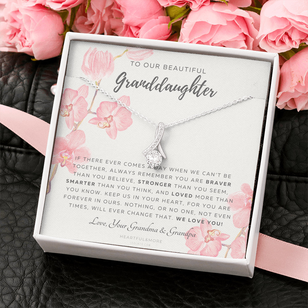 ALLURING BEAUTY Necklace, Gift for Granddaughter from Grandma & Grandpa, To Our Granddaughter, Live Your Dreams, Birthday, Graduation, Christmas