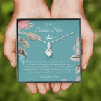 ALLURING BEAUTY Necklace, To My Badass Niece, Straighten Your Crown Necklace, Aunt Niece Necklace, Niece Birthday Gift, Niece Graduation Gift