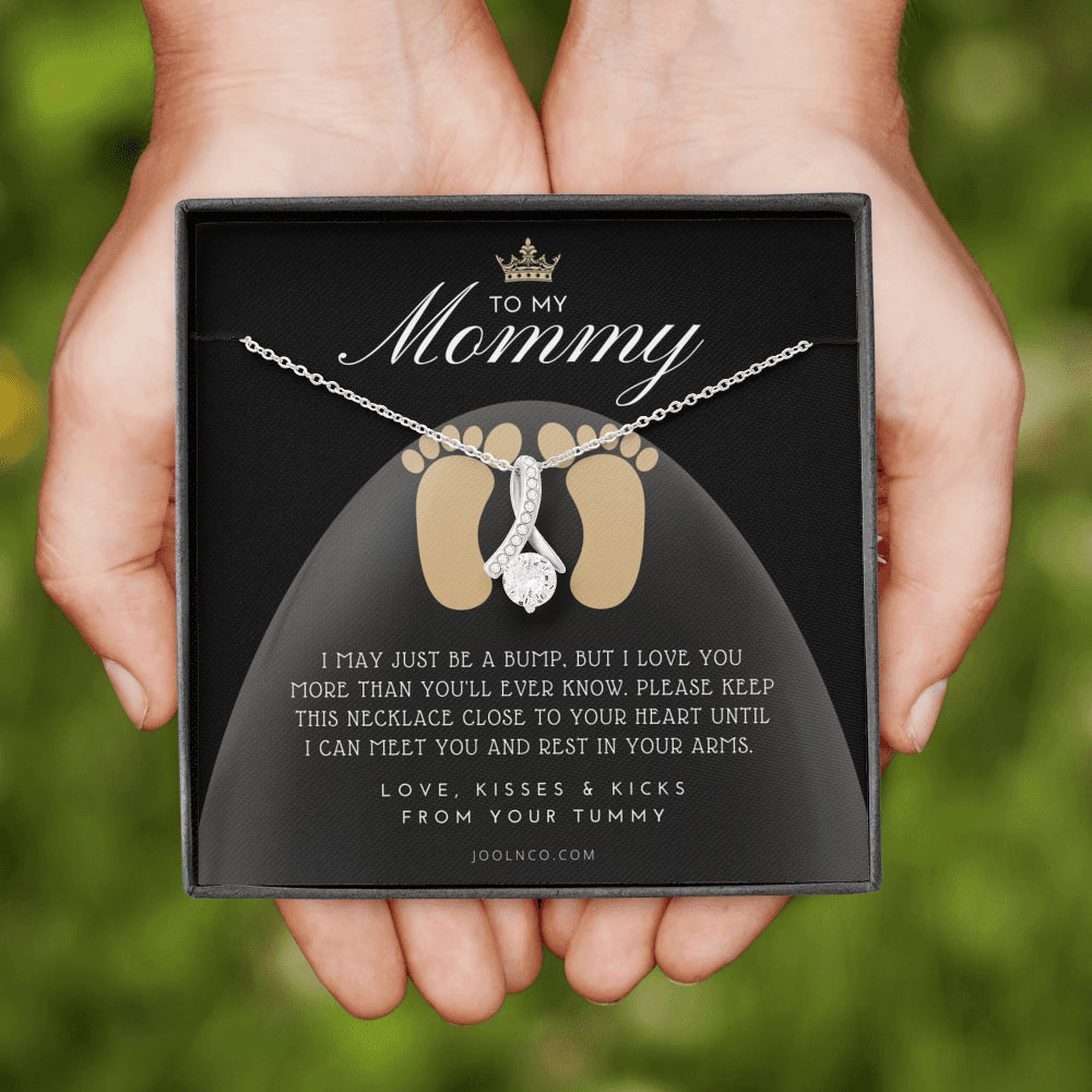 Mom to be gift | New Mommy Gift Necklace | Pregnant Wife Gift | I May Just Be A Bump But I Love You | To mummy from bump | To Mommy to be