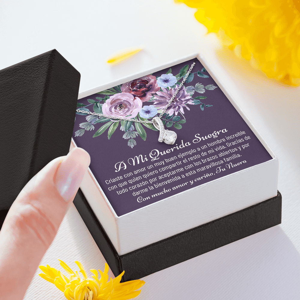 Suegra Necklace Gift, Spanish Mother In Law Gift from Daughter In Law, Regalo Para Mi Suegra,Nuera A Suegra Cumpleaños De La Suegra,Jewelry