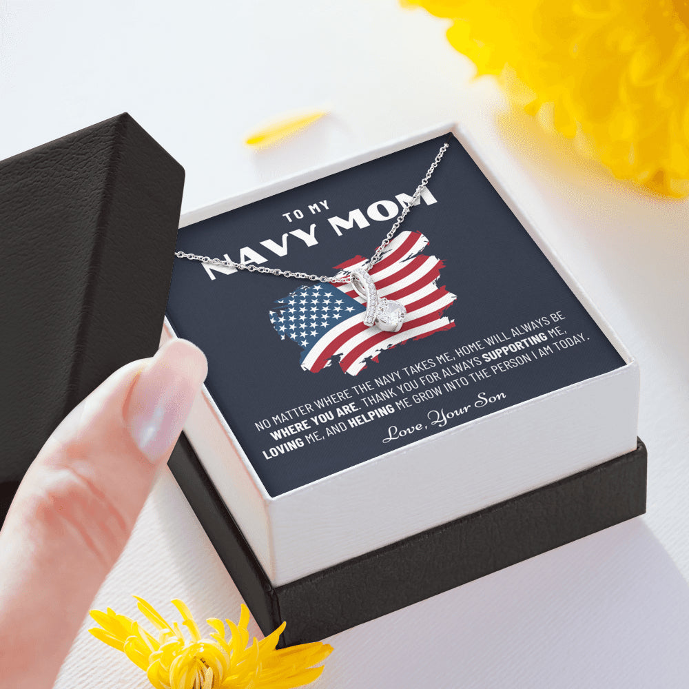 Military Mom Gift, Navy Mom Mothers Day, Navy Mom Gift, Deployment Gift, Navy Mom Necklace from Son, Military, Deploy Gift, Best Navy Mom