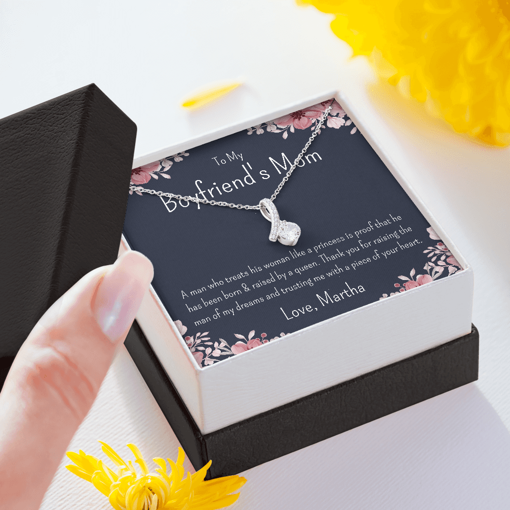 Boyfriend's Mom Gift, Birthday Gift For Boyfriend's Mom, Boyfriend Family, Boyfriends Mom Birthday Necklace Gift