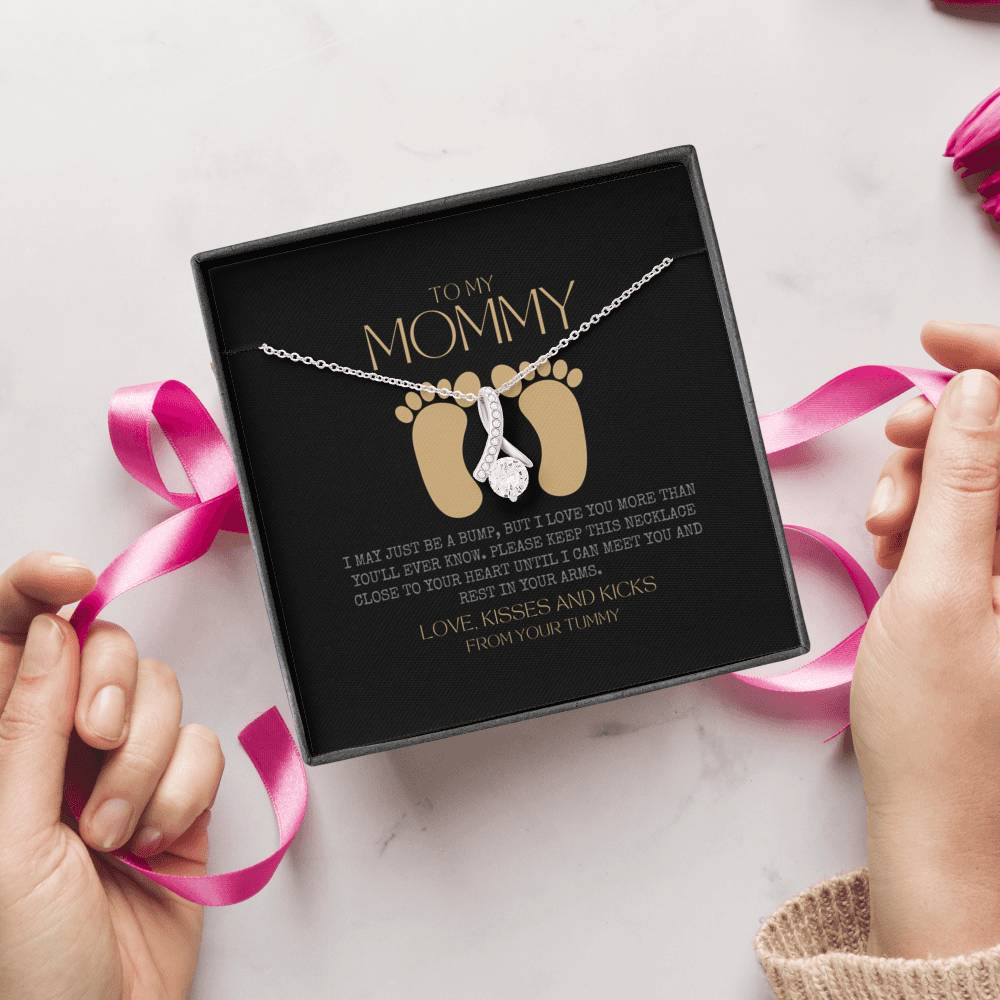 Baby shower gift | New Mommy Necklace | Pregnant Wife Gift | To My Mommy | I May Just Be A Bump But I Love You More Than You Ever Know | To mummy from bump | To Mommy to be | Pregnancy Gift for First Time Mom | New Mom in Hospital | Gift for Pregnant Wife