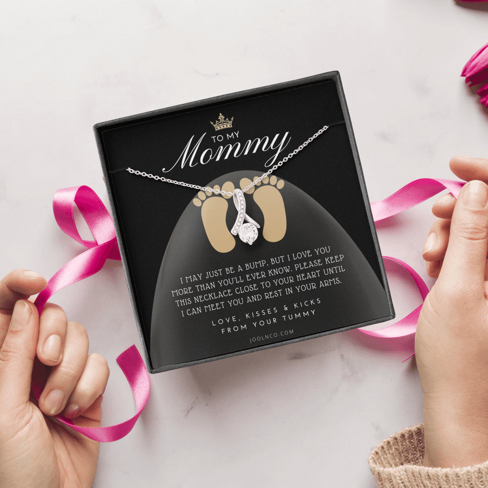 Mom to be gift | New Mommy Gift Necklace | Pregnant Wife Gift | I May Just Be A Bump But I Love You | To mummy from bump | To Mommy to be