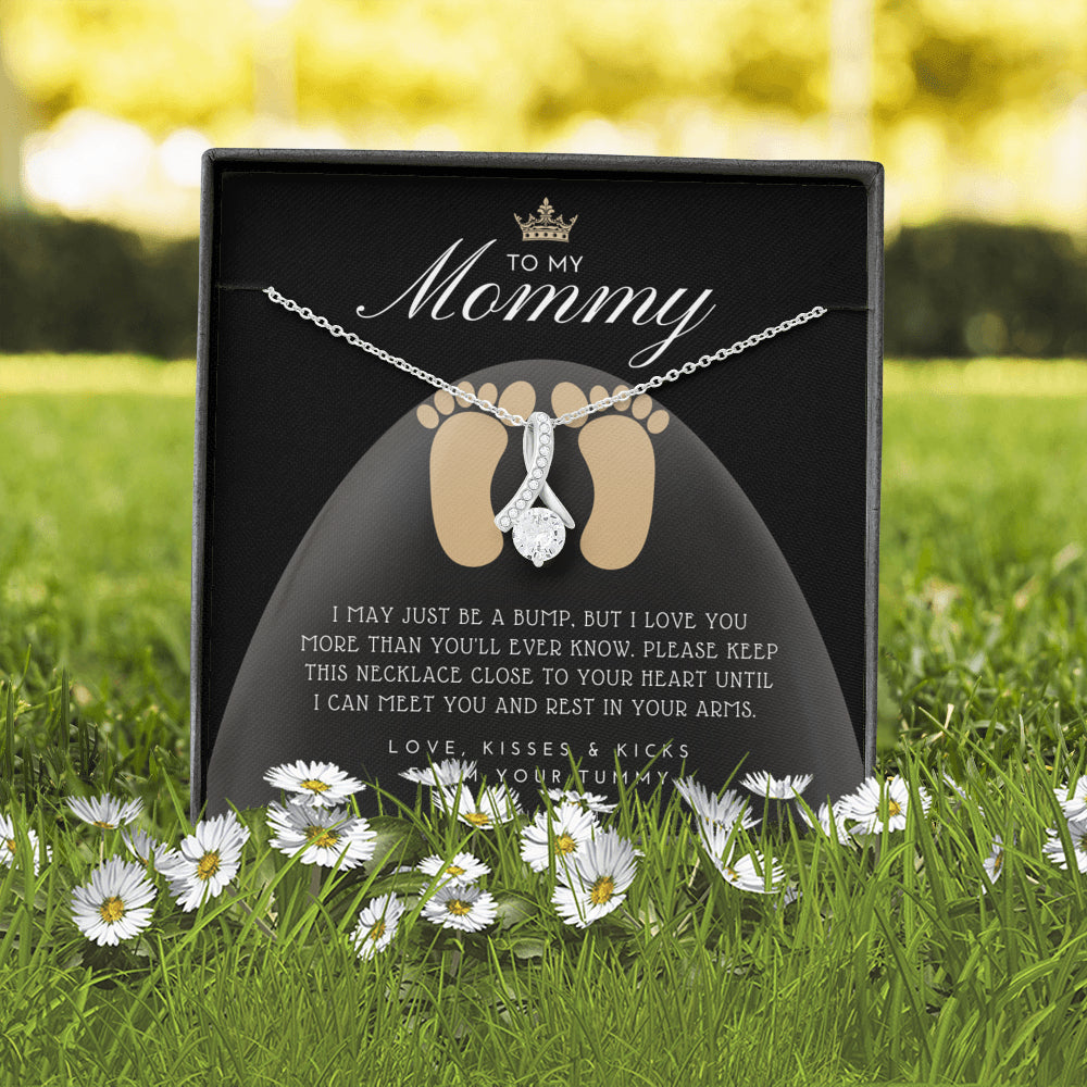 Mom to be gift | New Mommy Gift Necklace | Pregnant Wife Gift | I May Just Be A Bump But I Love You | To mummy from bump | To Mommy to be