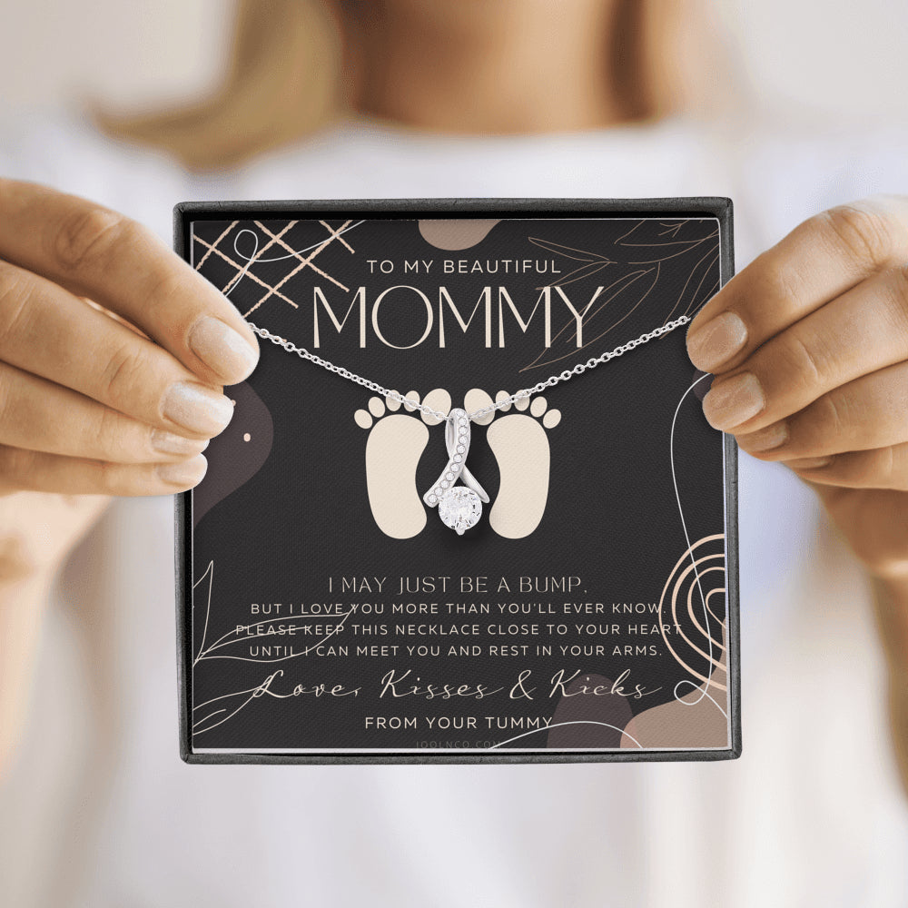 Mom to be gift | New Mommy Gift Necklace | Pregnant Wife Gift | I May Just Be A Bump But I Love You | To mummy from bump | To Mommy to be