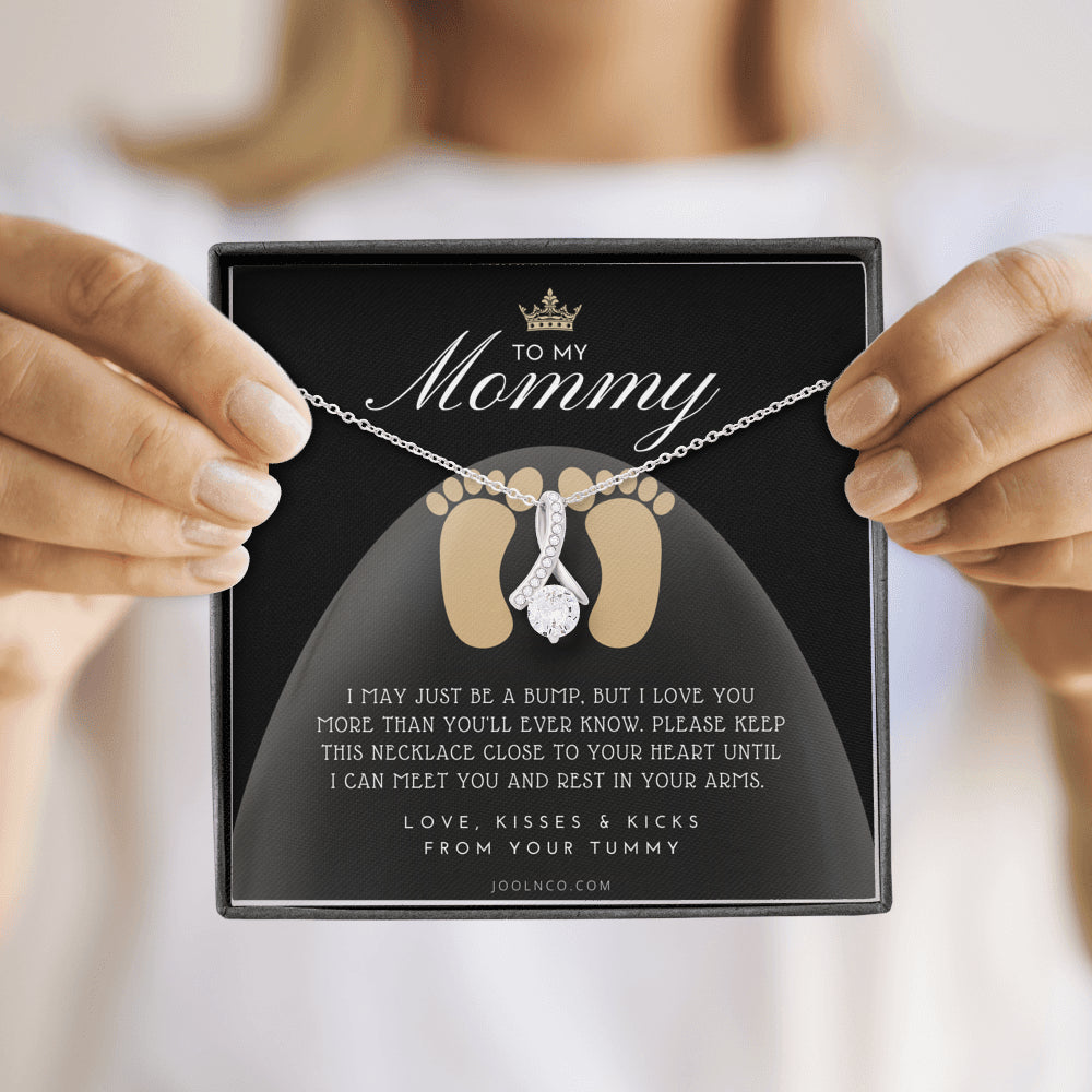 Mom to be gift | New Mommy Gift Necklace | Pregnant Wife Gift | I May Just Be A Bump But I Love You | To mummy from bump | To Mommy to be