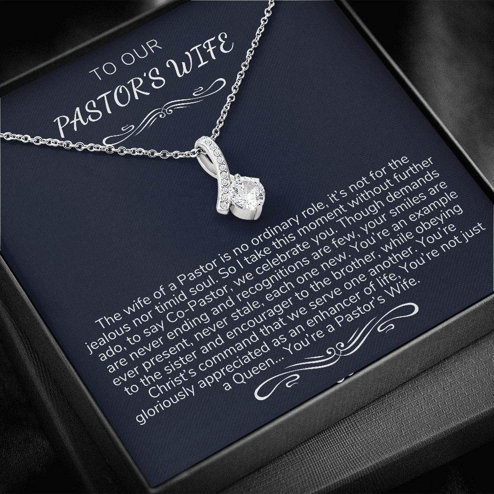 Pastor's Wife Appreciation Gift Necklace, Bible Study Gift, Christmas Present For Pastor's Wife, Best Preacher Wife Gift, Priest Wife Gift