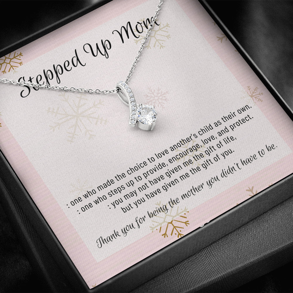 Stepmom Necklace, Stepmom Birthday Gift Idea, Meaningful Stepmom Gift, Thank You Stepmom, Unbiological Mom Gift, Bonus Mom Necklace