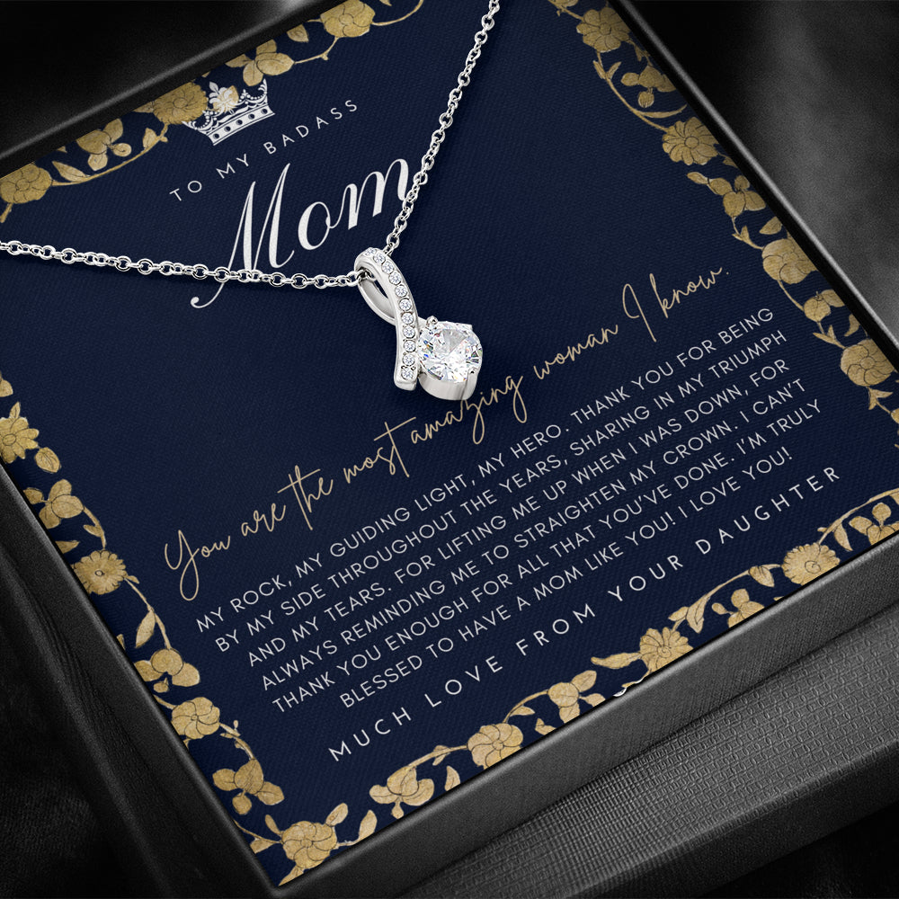ALLURING BEAUTY necklace | Badass Mom Gift | To My Badass Mom Necklace | Mother’s Day Gift | Daughter to Mom Gift | Gift from Daughter to Mom on Wedding Day | Mom gift