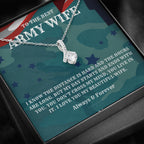 Army Wife Gift, Military Gift Wife, To The Best Army Wife In The World, Army Jewelry, Deployment Necklace, Deployment Gift, Gift for Army Wife