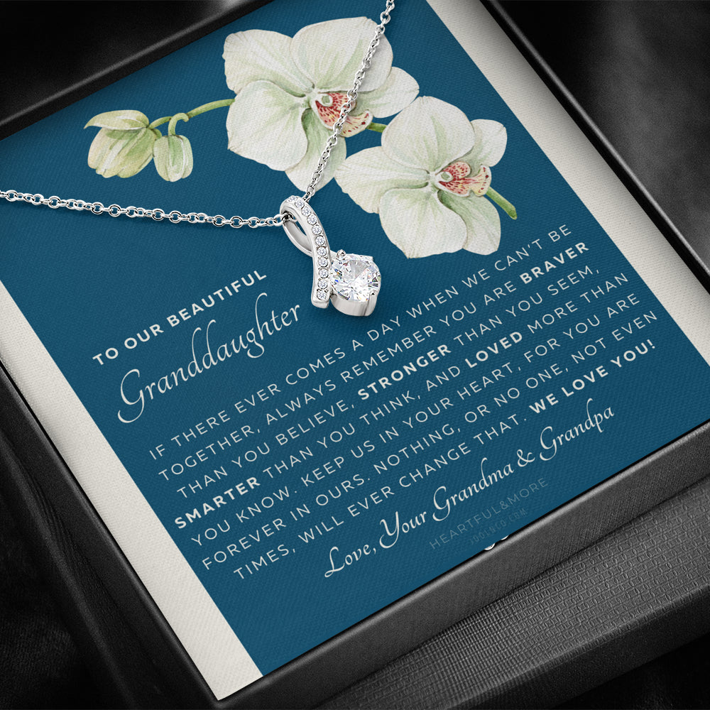 ALLURING BEAUTY Necklace, Gift for Granddaughter from Grandma & Grandpa, To Our Granddaughter, Live Your Dreams, Birthday, Graduation, Christmas