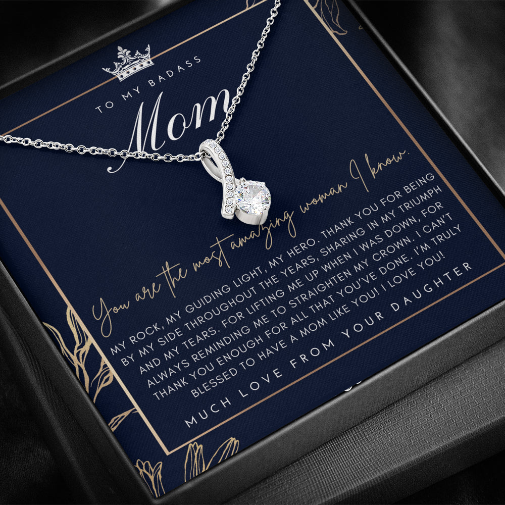 ALLURING BEAUTY necklace | Badass Mom Gift | To My Badass Mom Necklace | Mother’s Day Gift | Daughter to Mom Gift | Gift from Daughter to Mom on Wedding Day | Mom gift