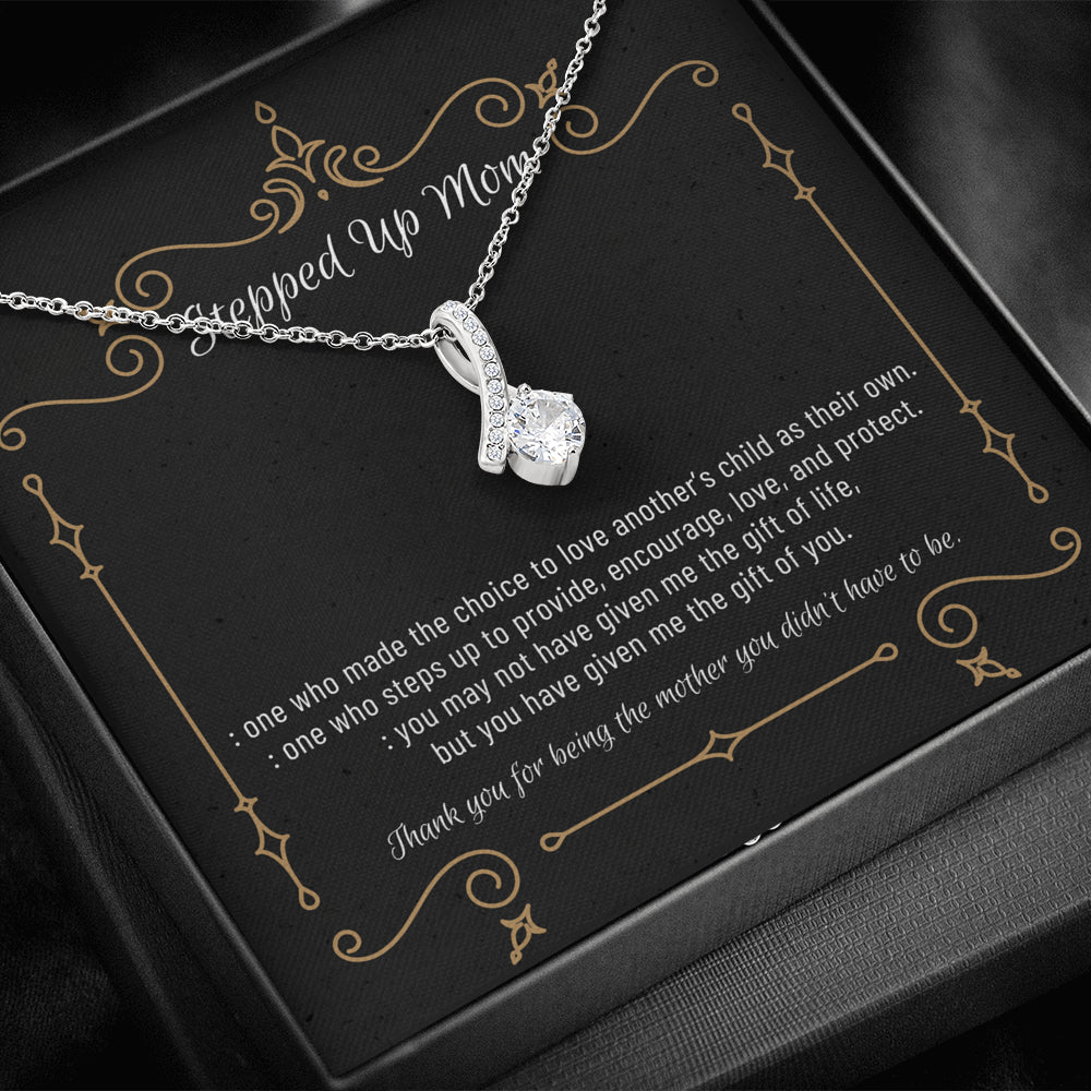 Stepmom Necklace, Stepmom Birthday Gift Idea, Meaningful Stepmom Gift, Thank You Stepmom, Unbiological Mom Gift, Bonus Mom Necklace
