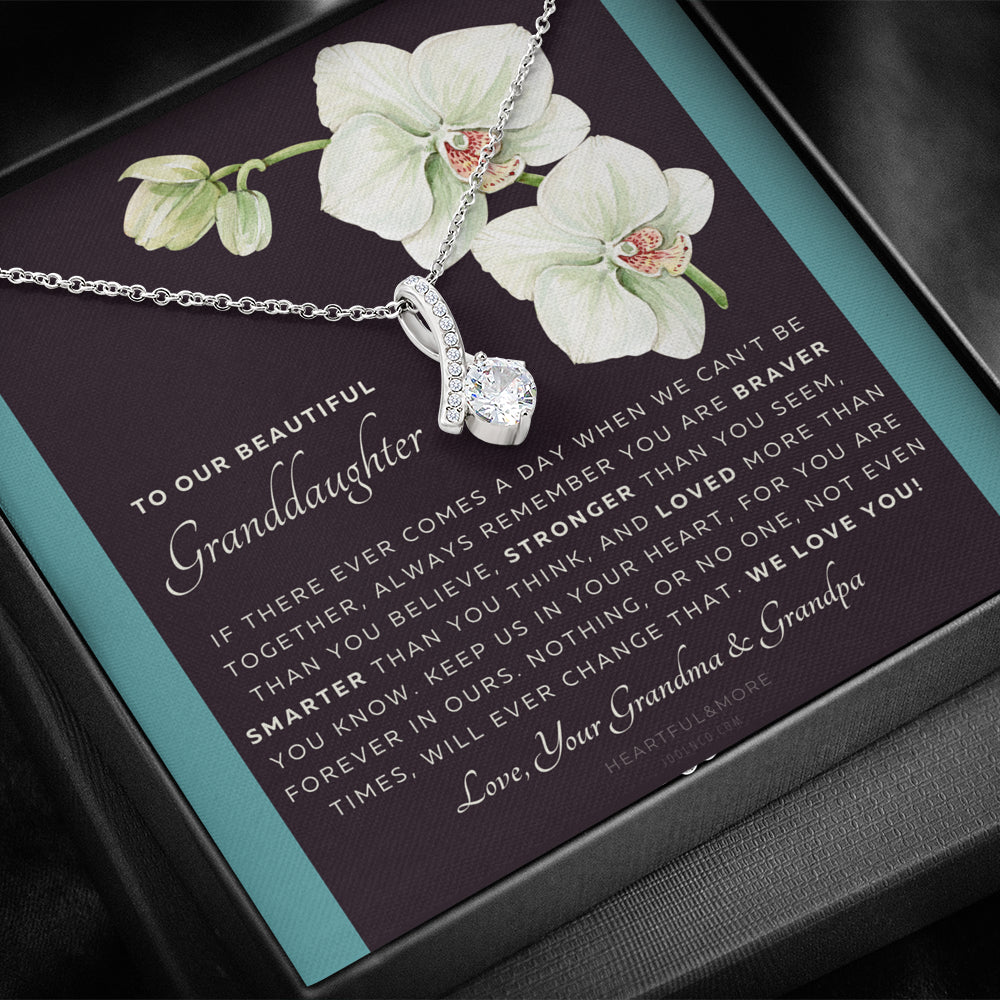 ALLURING BEAUTY Necklace, Gift for Granddaughter from Grandma & Grandpa, To Our Granddaughter, Live Your Dreams, Birthday, Graduation, Christmas