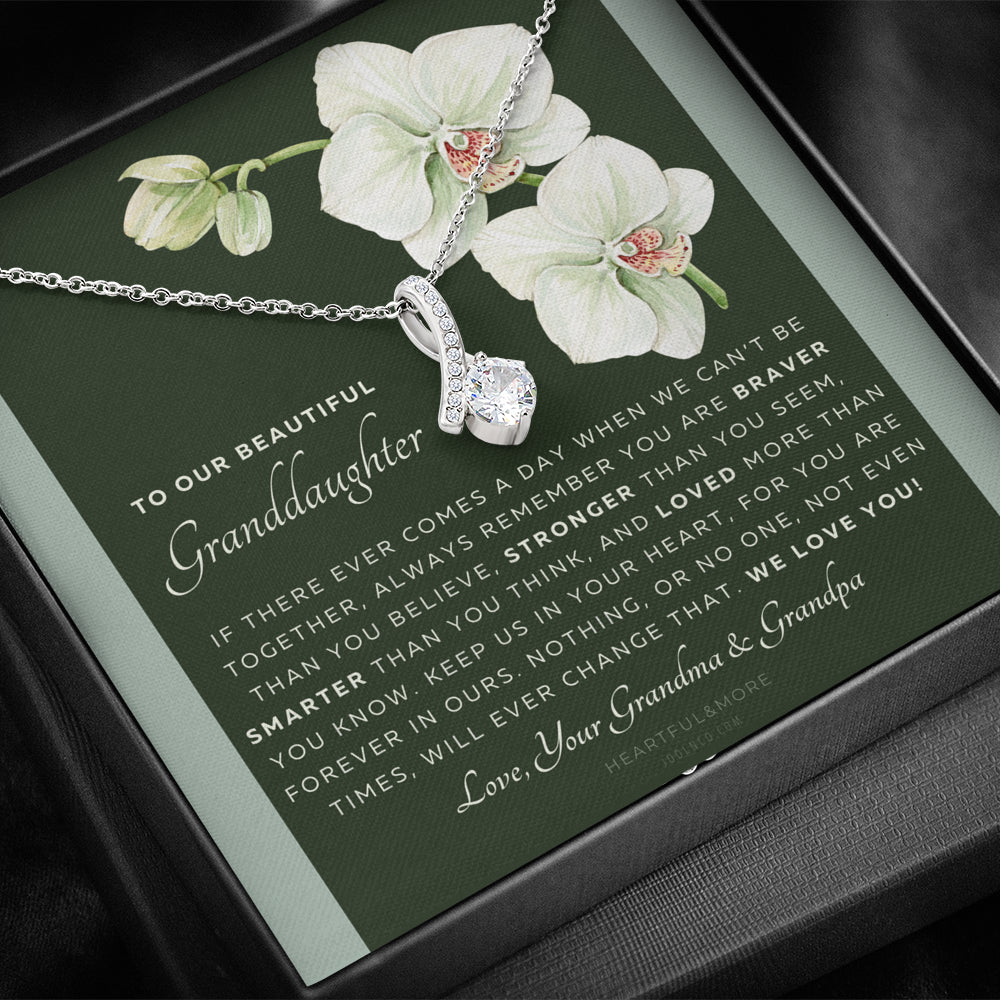 ALLURING BEAUTY Necklace, Gift for Granddaughter from Grandma & Grandpa, To Our Granddaughter, Live Your Dreams, Birthday, Graduation, Christmas