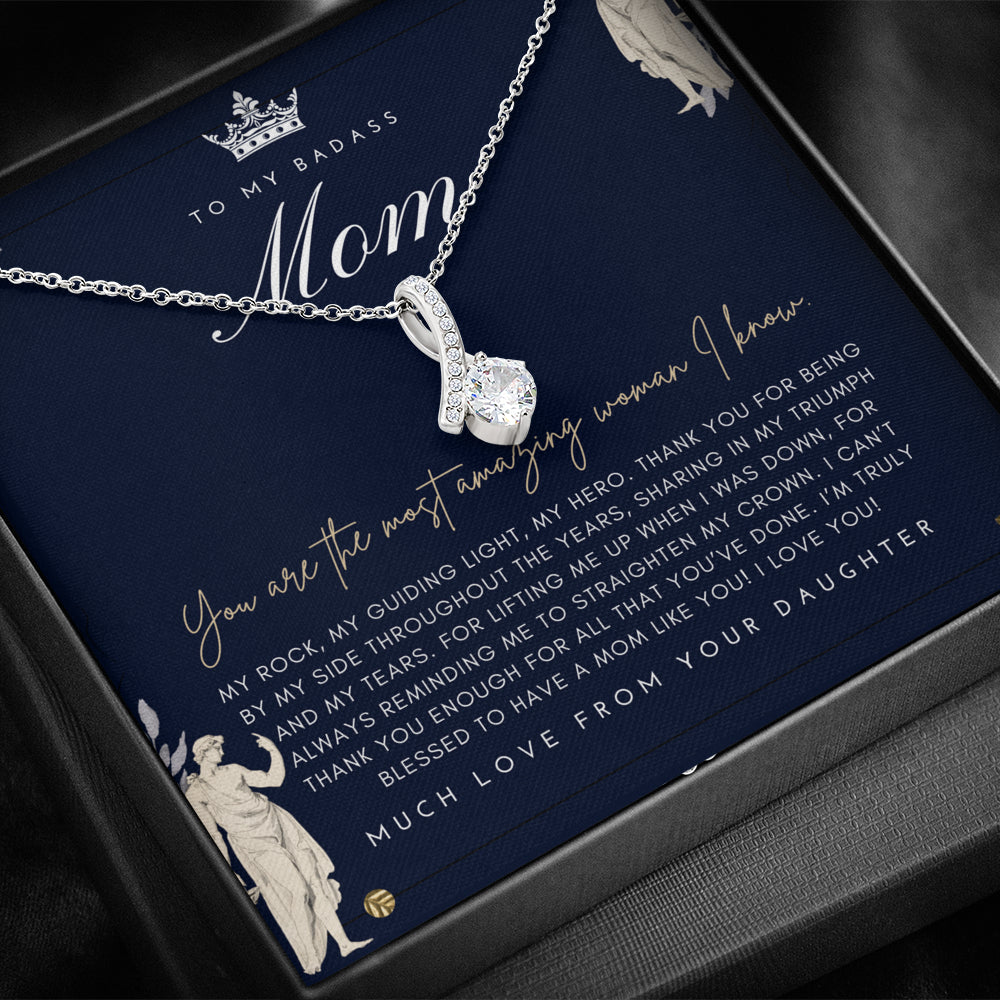 ALLURING BEAUTY necklace | Badass Mom Gift | To My Badass Mom Necklace | Mother’s Day Gift | Daughter to Mom Gift | Gift from Daughter to Mom on Wedding Day | Mom gift