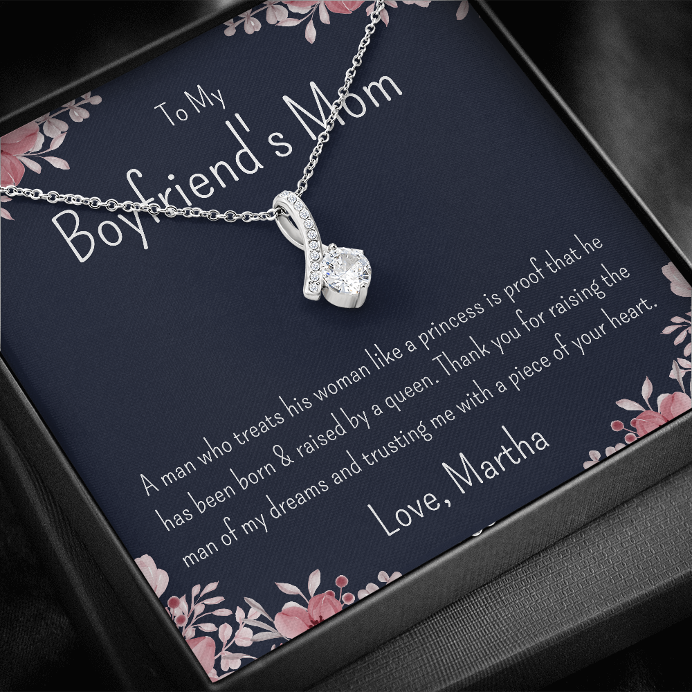 Boyfriend's Mom Gift, Birthday Gift For Boyfriend's Mom, Boyfriend Family, Boyfriends Mom Birthday Necklace Gift