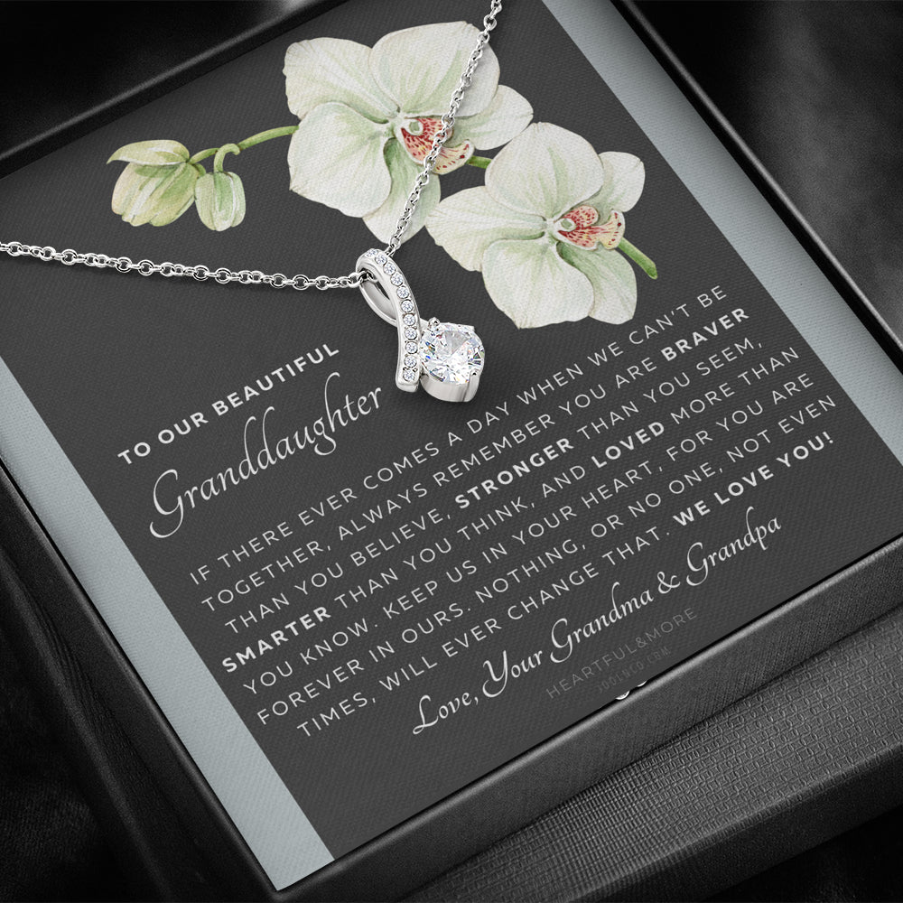 ALLURING BEAUTY Necklace, Gift for Granddaughter from Grandma & Grandpa, To Our Granddaughter, Live Your Dreams, Birthday, Graduation, Christmas