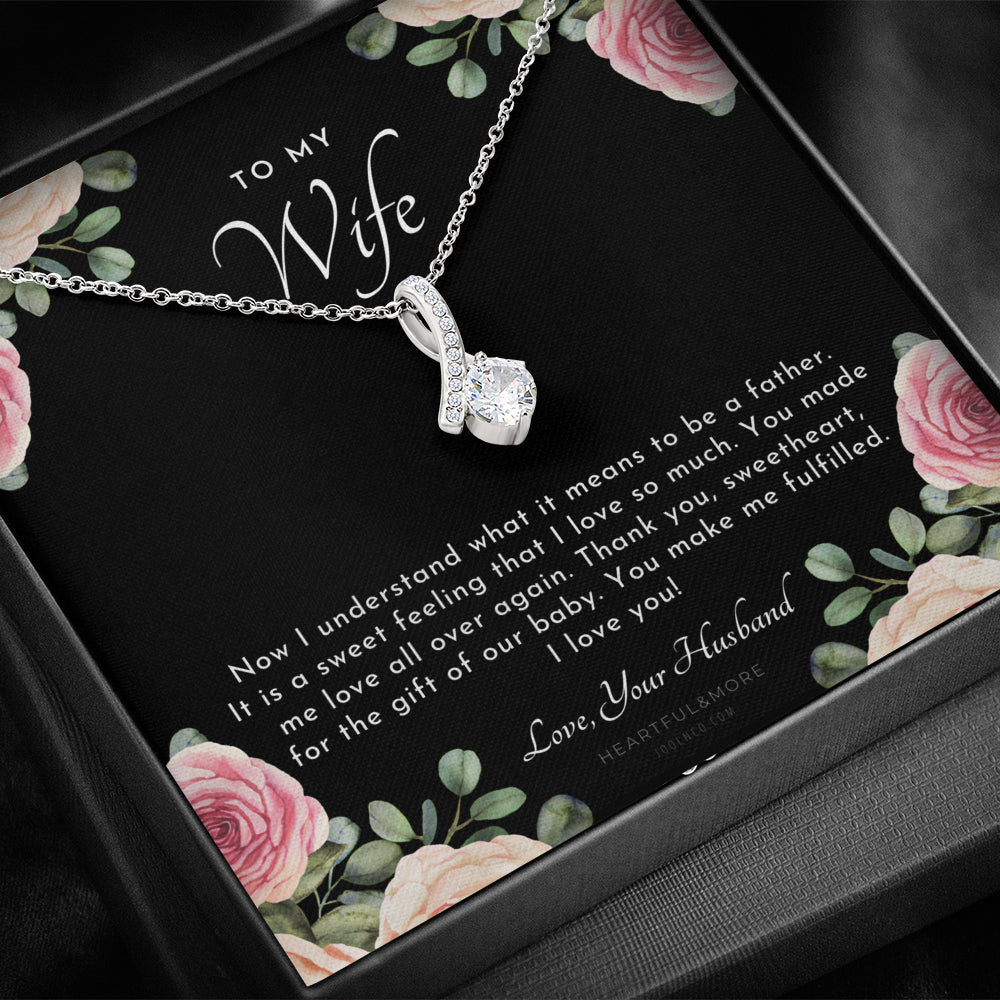 ALLURING BEAUTY Necklace, Postpartum Gift for Wife, Gift for Wife Post Pregnancy, Becoming A Mother Gift, Gift For Wife Birth, Wife After Pregnancy Necklace, Wife Becoming A Mom