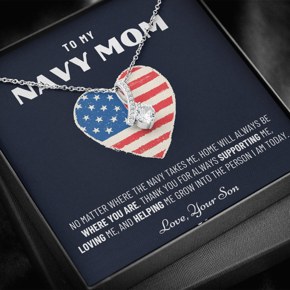 Military Mom Gift, Navy Mom Mothers Day, Navy Mom Gift, Deployment Gift, Navy Mom Necklace from Son, Military, Deploy Gift, Best Navy Mom