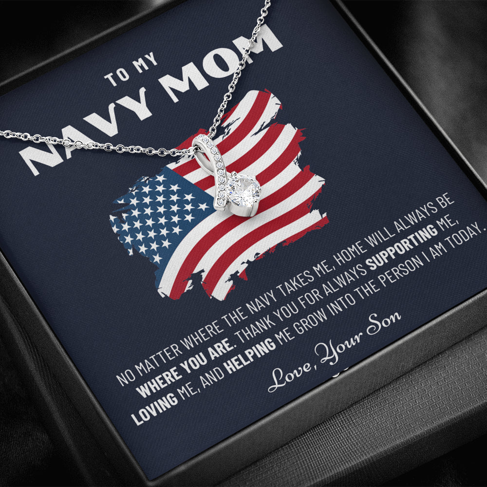 Military Mom Gift, Navy Mom Mothers Day, Navy Mom Gift, Deployment Gift, Navy Mom Necklace from Son, Military, Deploy Gift, Best Navy Mom