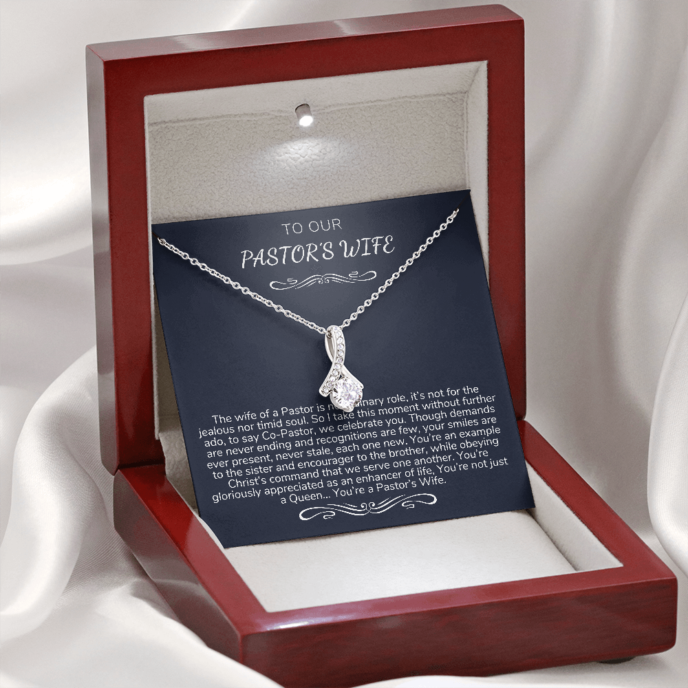 Pastor's Wife Appreciation Gift Necklace, Bible Study Gift, Christmas Present For Pastor's Wife, Best Preacher Wife Gift, Priest Wife Gift