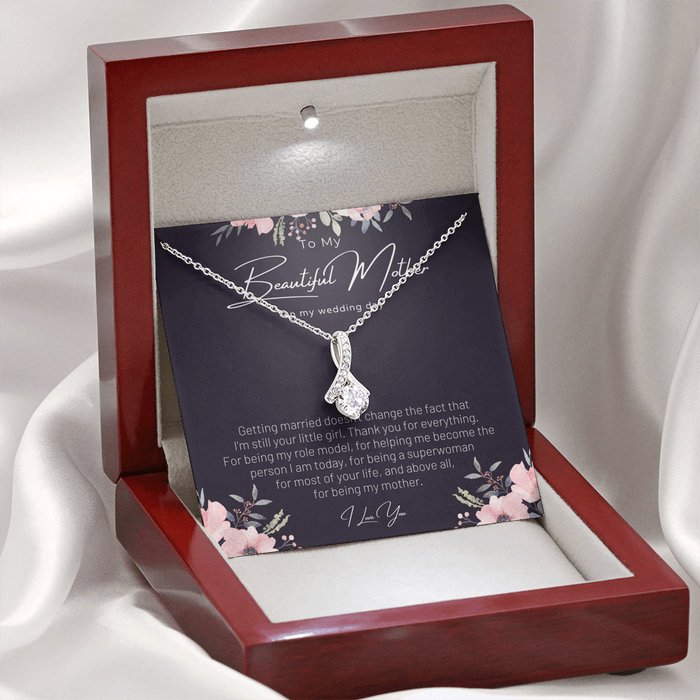 Gift for Mom on Wedding Day, Gift for Mom on Wedding Day, Mother of the Bride Necklace, Bride to Mom Gift, Wedding Gift for Mom