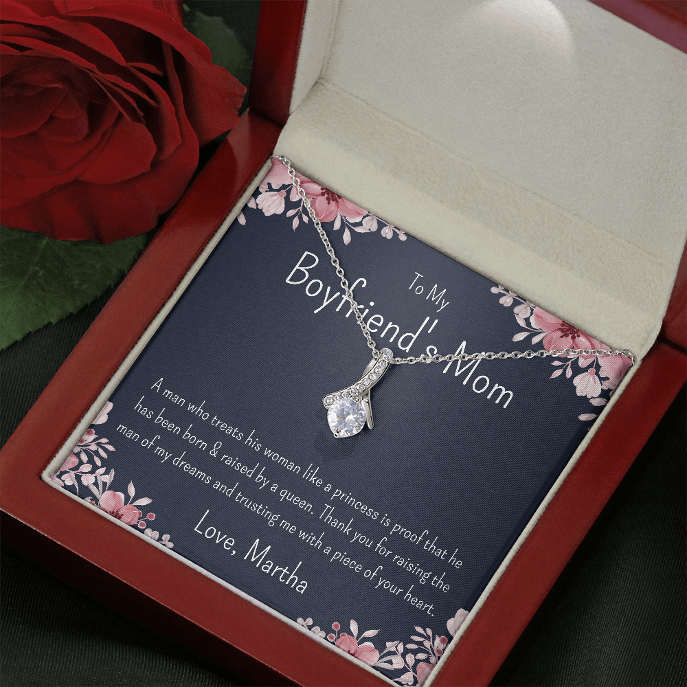 Boyfriend's Mom Gift, Birthday Gift For Boyfriend's Mom, Boyfriend Family, Boyfriends Mom Birthday Necklace Gift