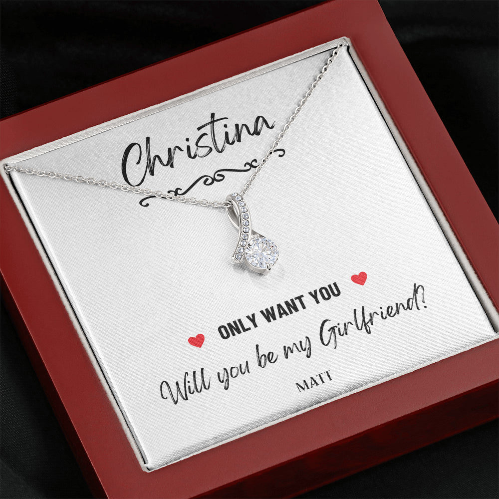 Girlfriend Proposal Ideas, Will You Be My Girlfriend Gift, Asking Out Girlfriend, Will You Be My Girlfriend Proposal Necklace