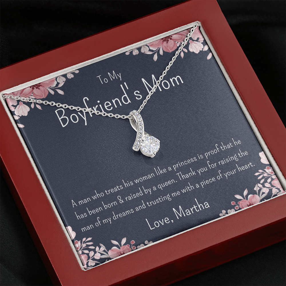 Boyfriend's Mom Gift, Birthday Gift For Boyfriend's Mom, Boyfriend Family, Boyfriends Mom Birthday Necklace Gift